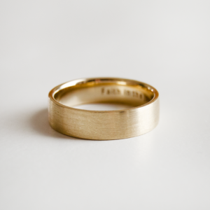EverJade Jewellery Gold Mens Bands Square edge wedding band Cape Town South Africa Silver Brushed Polished