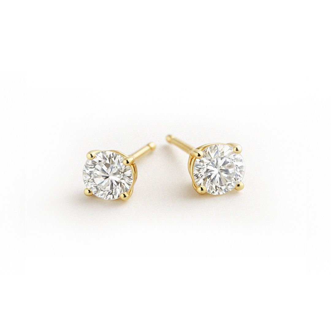 9ct Gold Diamond Stud Earrings - 0.5ct (TCW)