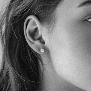 EverJade Jewellery Yellow Stud earrings silver gold moissanite diamond