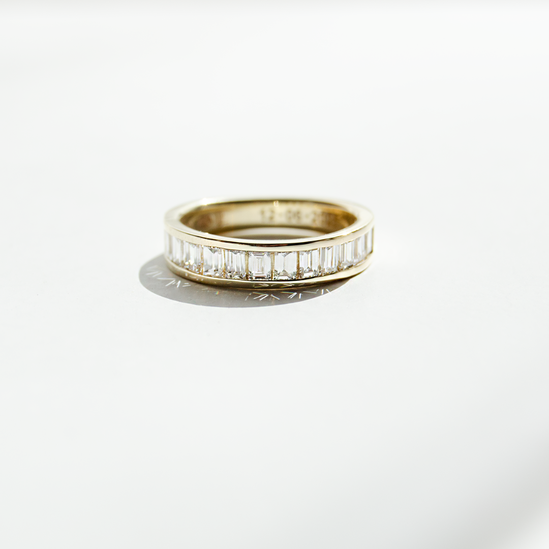 Baguette Diamond Ladies Eternity Band EverJade Jewellery Bespoke Diamond Gold Silver Cape Town South Africa