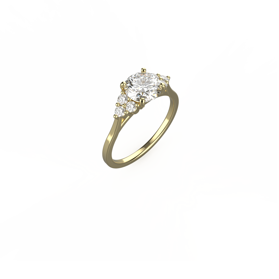 Lia Cluster Trilogy Engagement Ring Bespoke Bridal jewellery EverJade