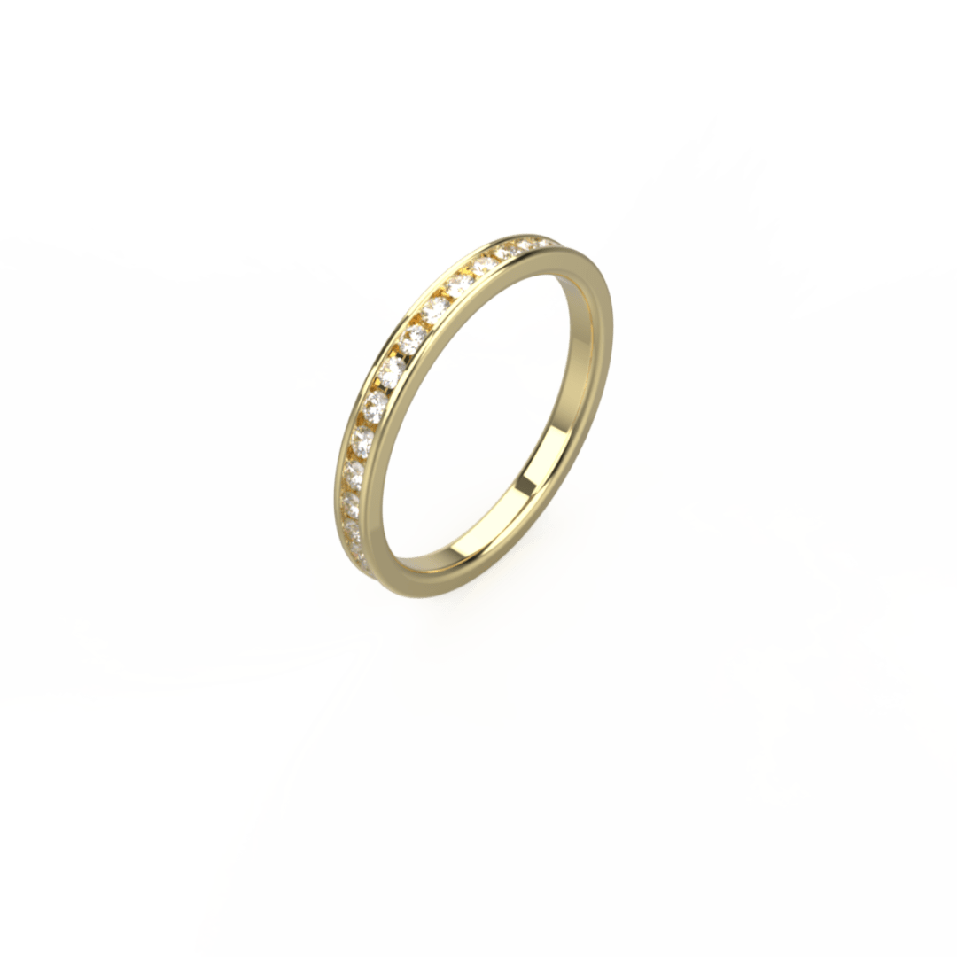 Diamond Channel Eternity Ladies Band - 2.3mm