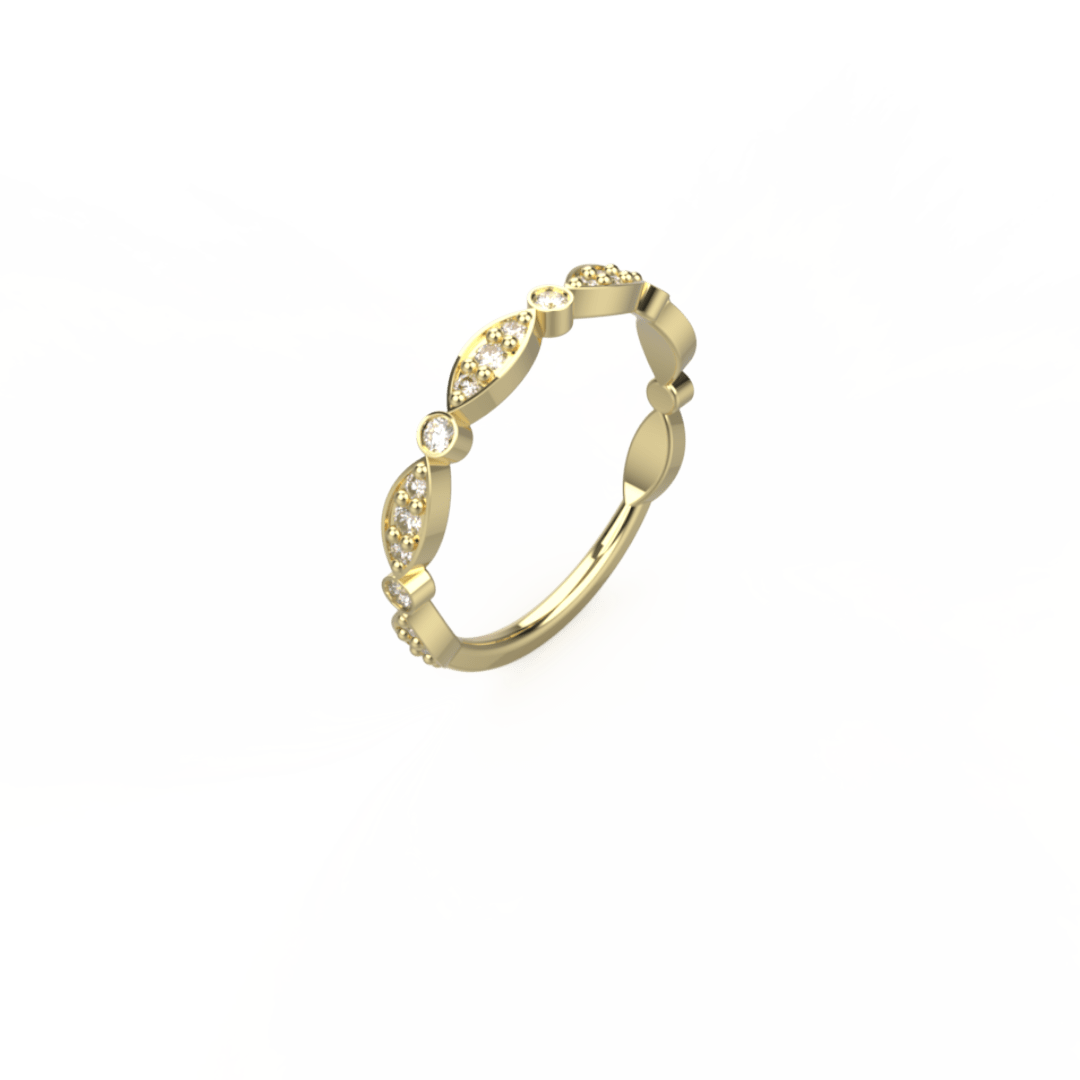 Marquise Diamond Shaped Ladies Eternity Band