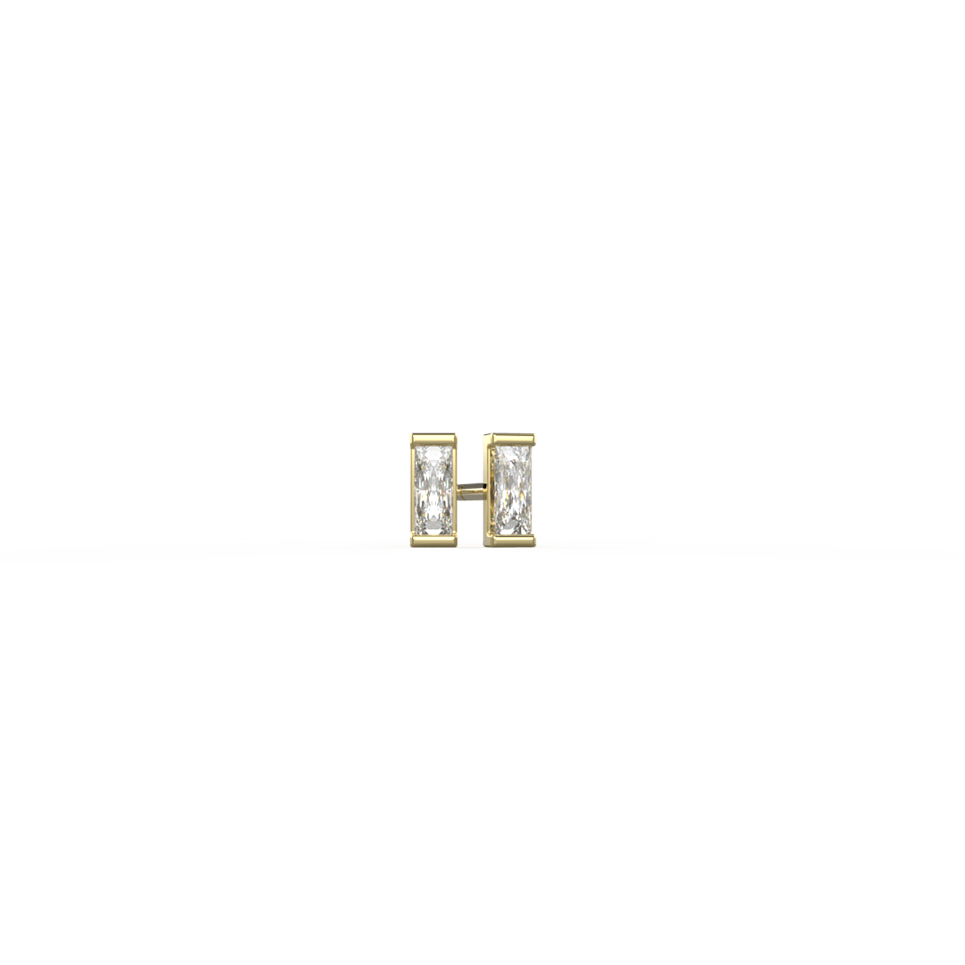 Linear Collection - Linear Baguette Earring Studs, 0.38ct