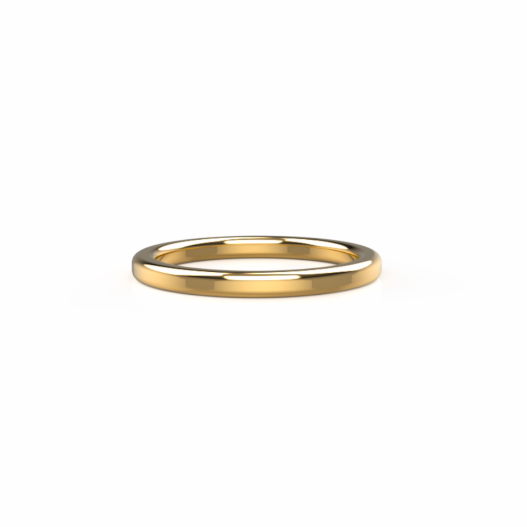 Plain Ladies Wedding Band - 2mm