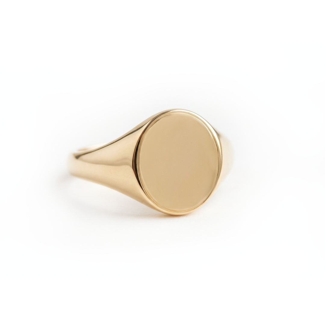 SIGnature Collection - Unisex Vertical Oval Signet Ring