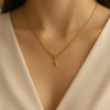 EverJade Jewellery Letter initial pendant Gold Silver Custom