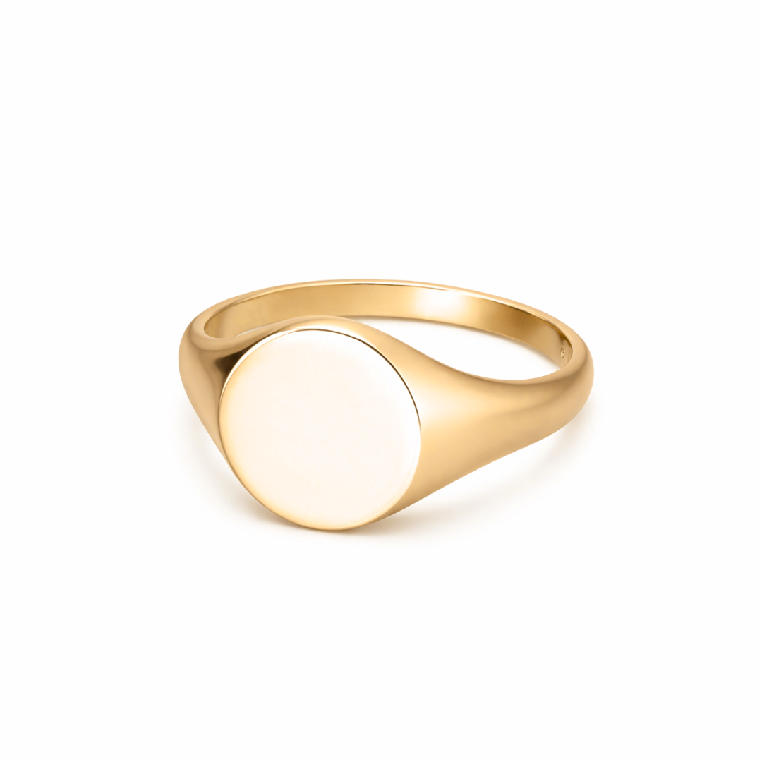 SIGnature Collection - Unisex Small Round Signet Ring