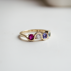 EverJade Jewellery Gloria Ring Gemstone Milestone Wedding Ring Gold Silver Cape Town South Africa