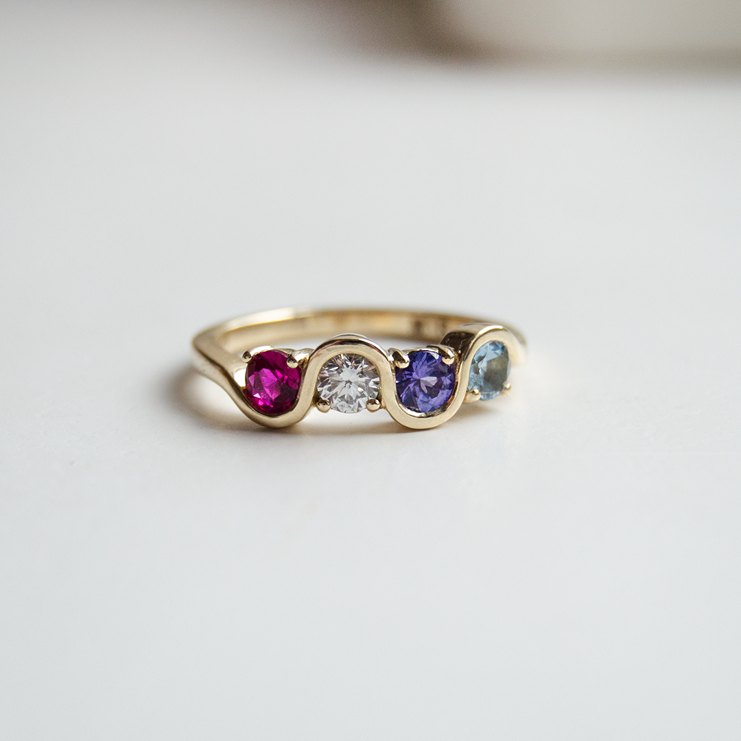 EverJade Jewellery Gloria Ring Gemstone Milestone Wedding Ring Gold Silver Cape Town South Africa
