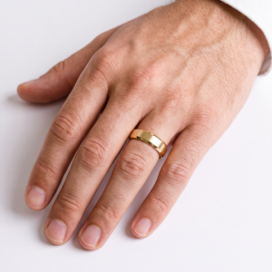 EverJade Jewellery Bevel Edge Mens Wedding Band Gold Silver Brushed Polished Cape Town South Africa