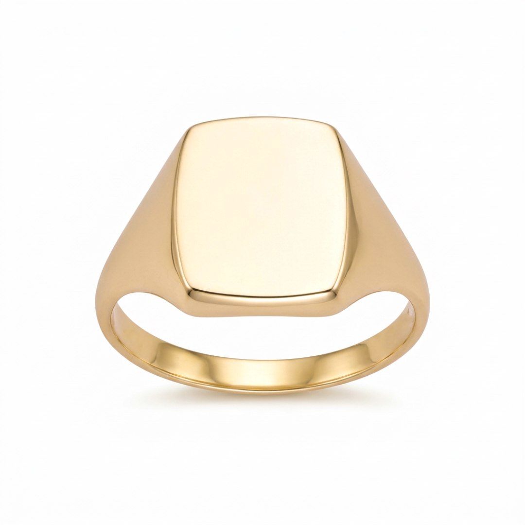EverJade Jewellery Gold Silver Signet Ring Cushion Engrave Customisable Men Ladies Family Crest Signet Cape Town South Africa