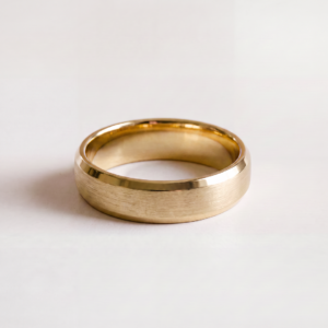EverJade Jewellery Bevel Edge Mens Wedding Band Gold Silver Brushed Polished Cape Town South Africa
