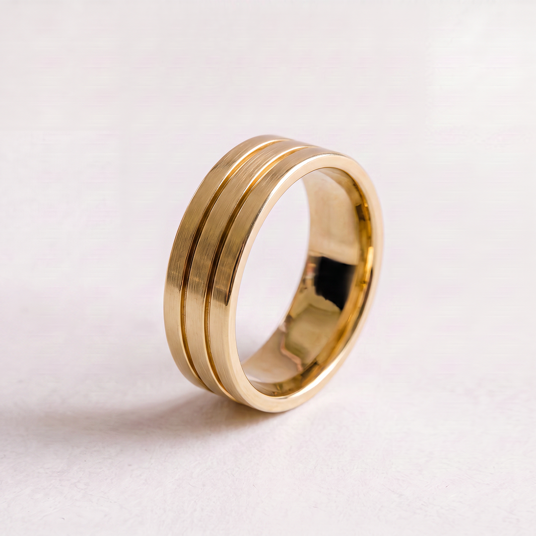 EverJade Jewellery Triple Mens Wedding Band Gold Silver Cape Town South Africa