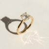 Avery Solitaire Engagement Ring Bridal Bespoke Jewellery EverJade Cape Town Diamond Gold Silver Moissanite