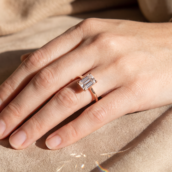 Florence Emerald Solitaire EverJade Jewellery Diamond Moissanite Gold Silver Cape Town South Africa