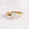 Luna Double Solitaire EverJade Jewellery Luna double engagement ring gold silver diamond moissanite