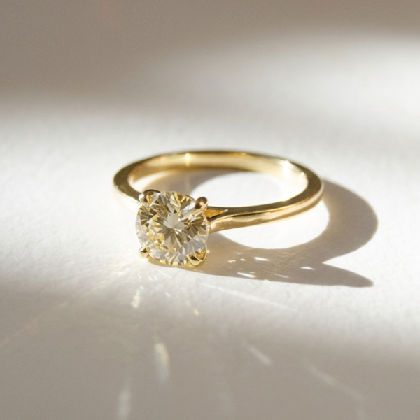 EverJade Jewellery Petal solitaire Engagement ring gold silver diamond moissanite Cape Town South Africa