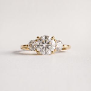 EverJade Jewellery Trilogy Engagement ring round silver gold diamonds moissanite Cape Town South Africa