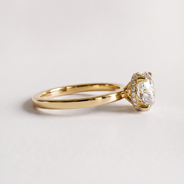 Eliana Hidden Halo Engagement Solitaire Gold Silver Diamond Moissanite EverJade Jewellery Cape Town South Africa