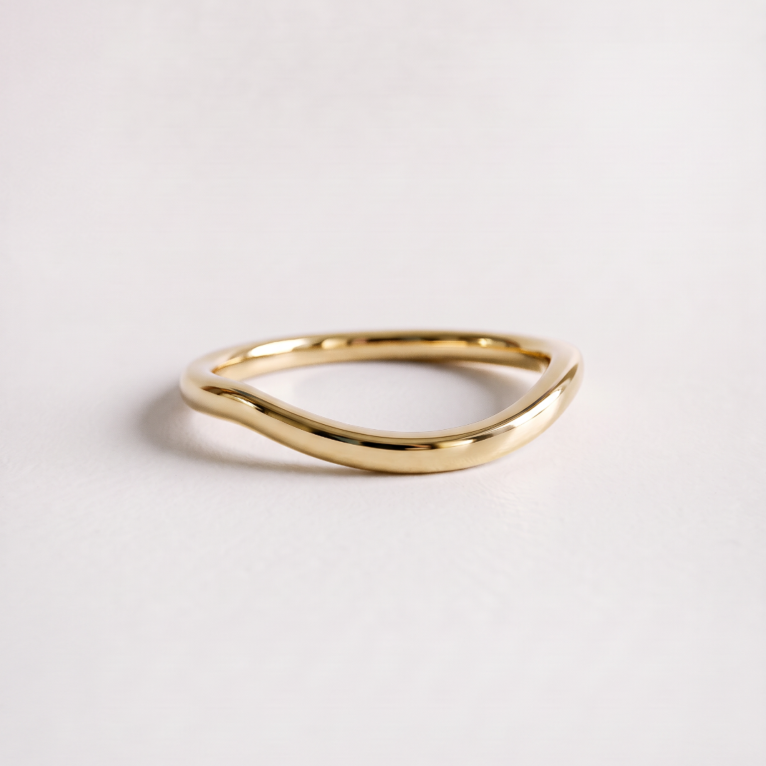 Faye Curved Wishbone Wedding Band