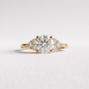 Round Cluster trilogy halo EverJade Jewellery Engagement Ring Gold Silver diamonds moissanite Cape Town South Africa