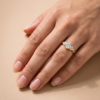 Round Cluster trilogy halo EverJade Jewellery Engagement Ring Gold Silver diamonds moissanite Cape Town South Africa