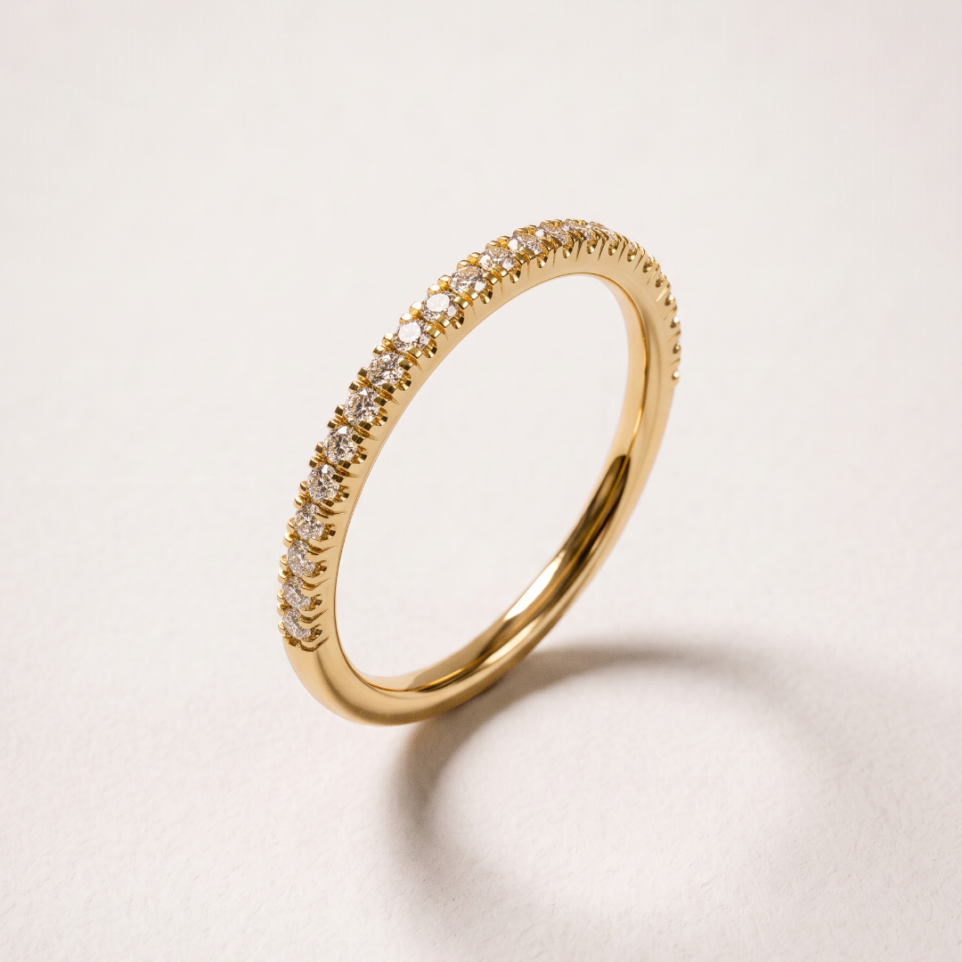 Nikita Eternity Band EverJade Jewellery Wedding Silver Gold Diamonds Moissanite