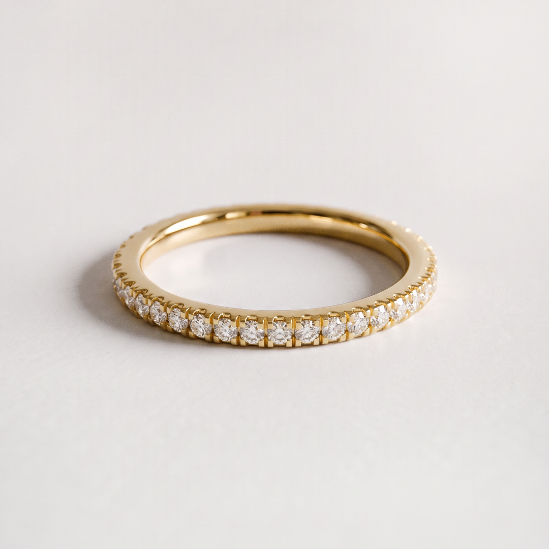 Nikita Eternity Band EverJade Jewellery Wedding Silver Gold Diamonds Moissanite