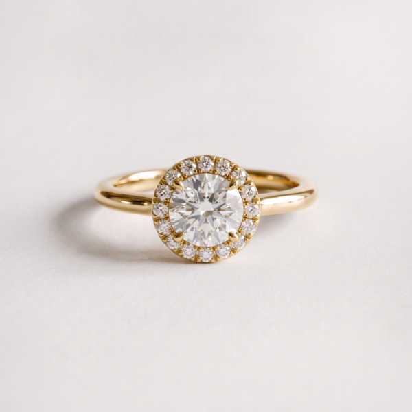EverJade Jewellery Engagement Ring Silver Gold Moissanite Diamond Cape Town South Africa Custom Sage Halo Solitaire