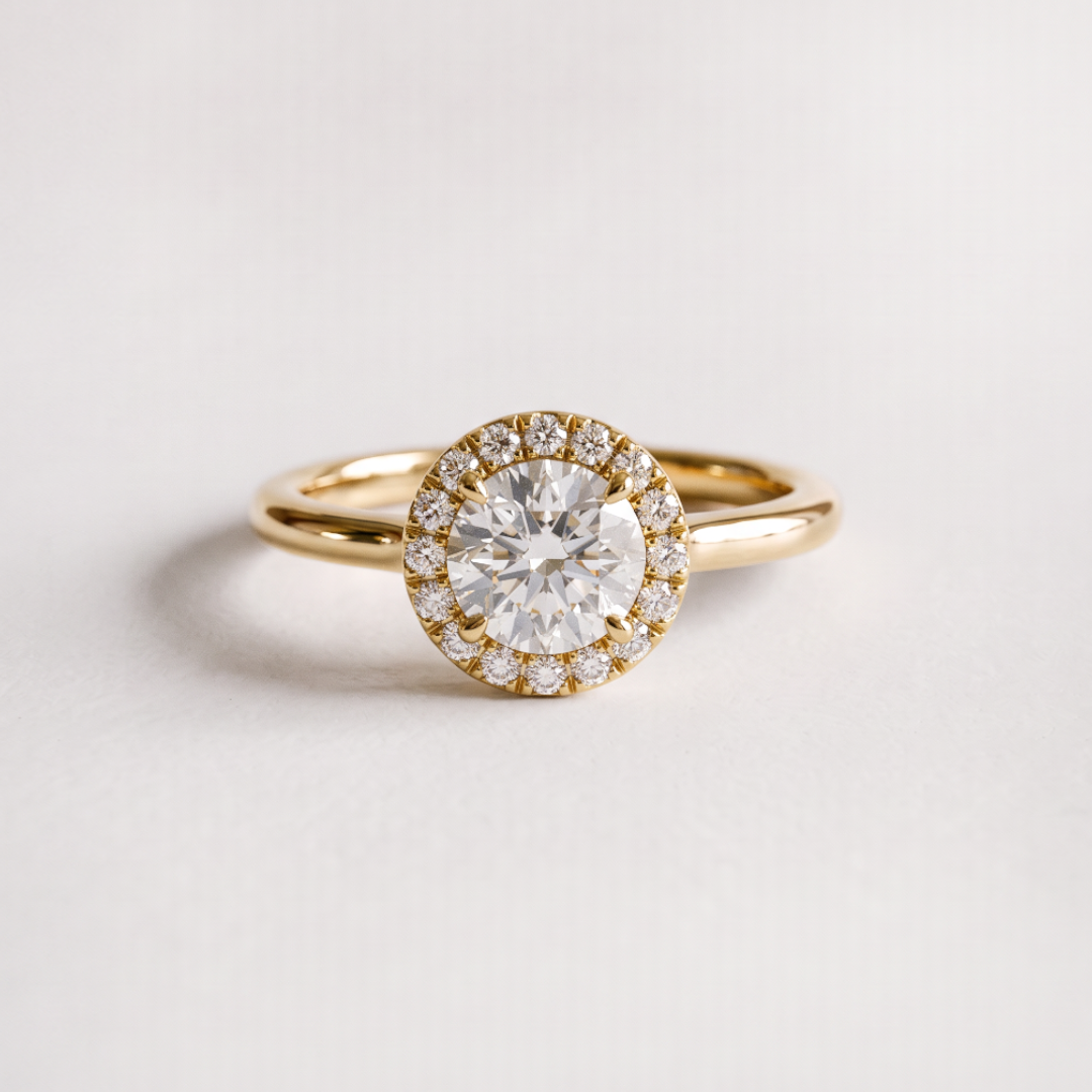 EverJade Jewellery Engagement Ring Silver Gold Moissanite Diamond Cape Town South Africa Custom Sage Halo Solitaire